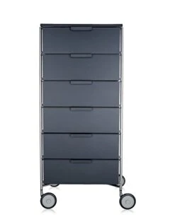 Kartell Mobil Drawers On Wheels By Antonio Citterio With Oliver Low, Pack Of 1, Matte Opaque Slate