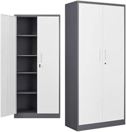 MIIIKO Steel Cabinet Wardrobe, Metal Locker Cabinet With Hanging Rod, Metal Clothing Locker Storage For Home, Office, Garage And Changing Room 21 MIIIKO Steel Cabinet Wardrobe, Metal Locker Cabinet With Hanging Rod, Metal Clothing Locker Storage For Home, Office, Garage And Changing Room -Best Furniture Store 313R4dp6hKL. AC