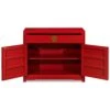 ChinaFurnitureOnline Elmwood Chinese Ming Cabinet, Matte Red