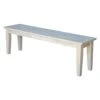 International Concepts Shaker Style Bench, Unfinished
