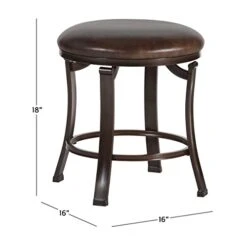 Furniture Hastings Backless Vanity Stool, Antique Brown -Best Furniture Store 314SkVNxUVL