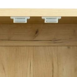 Modern Wardrobe Closet With Hanging Rod Wardrobe,High Wardrobe And Kitchen Cabinet With 2 Doors And 3 Partitions To Separate 4 Storage,Oak -Best Furniture Store 314YTJrQijL