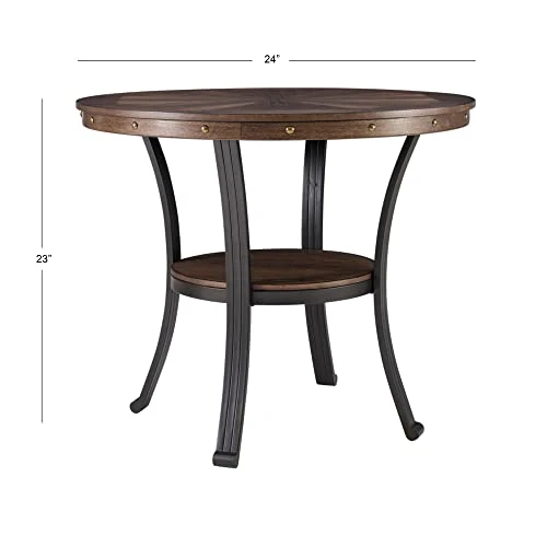 Powell Furniture Franklin Side Table, Small, Brown 2 Powell Furniture Franklin Side Table, Small, Brown - Image 2