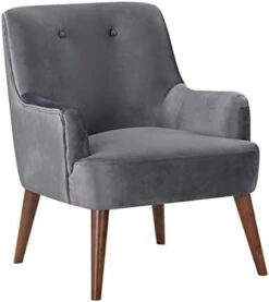 OSP Home Furnishings Chatou Accent Chair With Cordovan Legs, Charcoal -Best Furniture Store 314bcV oeKL. AC