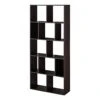 SINRAD 12-Cube Shelf Bookcase (Color : Espresso)