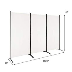 Giantex 6 Ft Tall 3 Panel Room Divider White, Lightweight Portable Folding Privacy Screen, Freestanding Partition Wall Divider And Separator For Bedroom Home Office Apartment Studio -Best Furniture Store 3157HULYarL