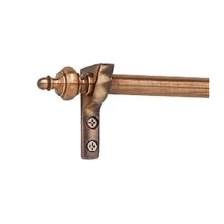 Renovators Supply Manufacturing Ornate Decorative Quilt Hanger Holder Rod Antique Brass 9 Foot Long With Urn Finials And Brackets