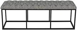 HomePop Decorative Bench, Global Print -Best Furniture Store 3160zN P4DL. AC