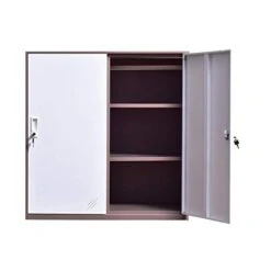 MECOLOR Metal 2 Tier Locker For Kids Cloth Toy And Shoes Storage With Removable Shelf Inside