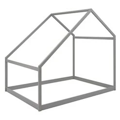 Harper&Bright Designs House Bed Full Size For Kids ,Wooden House Floor Bed , Simplistic Kids House Full Bed Frame For Toddlers, Girls, Boys ,Box Spring Needed,Grey 18 Harper&Bright Designs House Bed Full Size For Kids ,Wooden House Floor Bed , Simplistic Kids House Full Bed Frame For Toddlers, Girls, Boys ,Box Spring Needed,Grey -Best Furniture Store 3164AZZgRRL