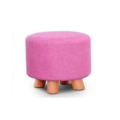 KXDFDC Fabric Sofa Stool, Stylish Home Adult Living Room Stool Small Pier Solid Wood Footstool