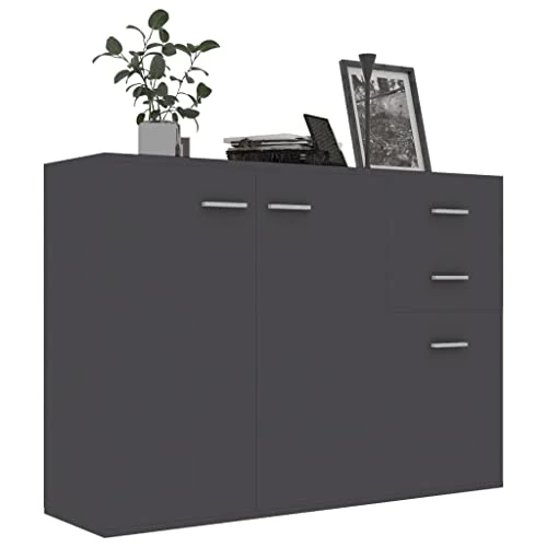 Youuihom Sideboard Kitchen Storage Cabinets Decorative Cabinets Console Gray 41.3"x11.8"x29.5" Engineered Wood Suitable For Office, Home, Garage, Dining Room 3 Youuihom Sideboard Kitchen Storage Cabinets Decorative Cabinets Console Gray 41.3"x11.8"x29.5" Engineered Wood Suitable For Office, Home, Garage, Dining Room - Image 3