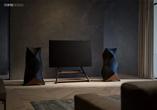 FITUEYES Design Corner Floor TV Stand For 75-100 Inch TV LCD LED Flat Curved TVs Heavy Duty TV Mount With Large Storage Wood Shelf Modern Entertainment Center, Up To 187 Lbs, Eiffel Series 5 FITUEYES Design Corner Floor TV Stand For 75-100 Inch TV LCD LED Flat Curved TVs Heavy Duty TV Mount With Large Storage Wood Shelf Modern Entertainment Center, Up To 187 Lbs, Eiffel Series - Image 5