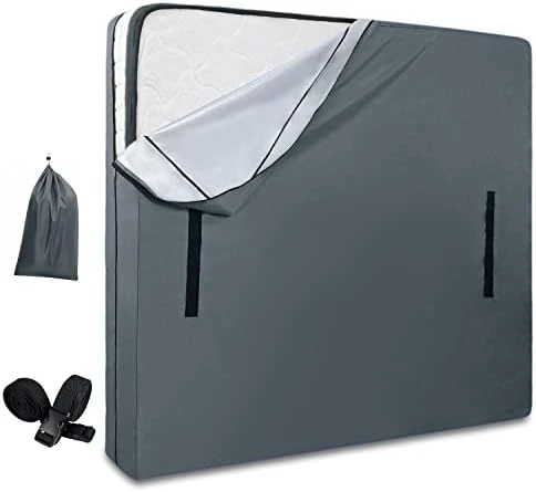 Queen Mattress Bag For Storage Moving Protector, Waterproof Reusable Mattress Cover With Heavy Duty 8 Handles Water Resistant Zipper Closure And 2 Adjustable Straps, Bright Blue 11 Queen Mattress Bag For Storage Moving Protector, Waterproof Reusable Mattress Cover With Heavy Duty 8 Handles Water Resistant Zipper Closure And 2 Adjustable Straps, Bright Blue - Image 11