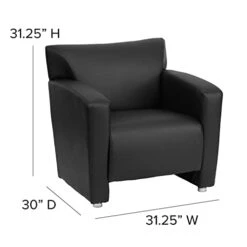 Flash Furniture HERCULES Majesty Series Black LeatherSoft Chair -Best Furniture Store 317gctcrh1L