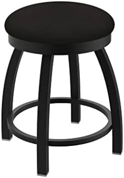Misha Swivel Vanity Stool, 18" Seat Height, Black Vinyl -Best Furniture Store 317s0kScQ7L. AC