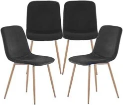 Beaugreen Velvet Dining Chairs Set Of 4 Modern Dining Room & Kitchen Chairs Side Chair With Metal Legs For Home & Kitchen(Blue) -Best Furniture Store 317vDOVBeRL. AC