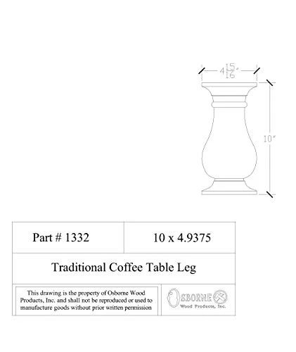 House Of Wood Coffee Table Legs In Knotty Pine (Set Of 4) 2 House Of Wood Coffee Table Legs In Knotty Pine (Set Of 4) - Image 2