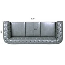 QHITTY Accent Large Sofa, Chesterfield Couch 3 Seater Modern Leather Couch Upholstered Sofa With Tufted Back For Living Room Furniture (Grey) 21 QHITTY Accent Large Sofa, Chesterfield Couch 3 Seater Modern Leather Couch Upholstered Sofa With Tufted Back For Living Room Furniture (Grey) -Best Furniture Store 318e89qcXJL