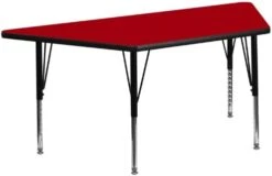 Flash Furniture 29''W X 57''L Trapezoid Red Thermal Laminate Activity Table - Height Adjustable Short Legs 10 Flash Furniture 29''W X 57''L Trapezoid Red Thermal Laminate Activity Table - Height Adjustable Short Legs -Best Furniture Store 318pFeAEM8L. AC