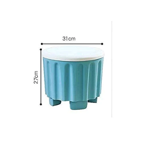 DOUBAO Plastic Storage Stool Multi-Function Overlay Storage Stool Fashion Creative Adult Stool Furniture (Color : D) 6 DOUBAO Plastic Storage Stool Multi-Function Overlay Storage Stool Fashion Creative Adult Stool Furniture (Color : D) - Image 6