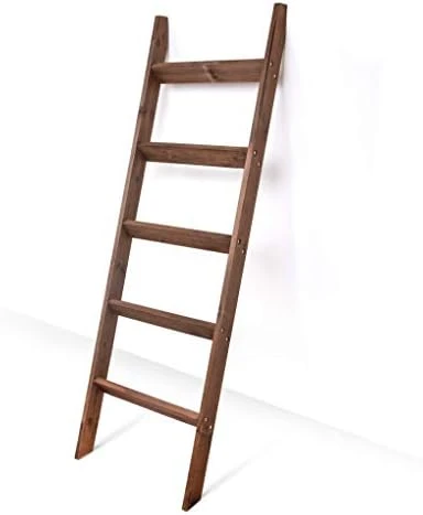 Blanket Ladder 5 Ft. Premium Wood Rustic Decorative Quilt Ladder. Pure White Vintage Wooden Decor. Blankets Holder Rack 6 Blanket Ladder 5 Ft. Premium Wood Rustic Decorative Quilt Ladder. Pure White Vintage Wooden Decor. Blankets Holder Rack - Image 6