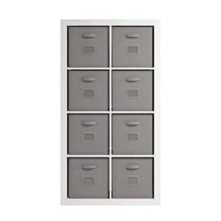 Sauder Stow-Away 8-Cube Organizer, White Finish 7 Sauder Stow-Away 8-Cube Organizer, White Finish -Best Furniture Store 319CVSQuOOL