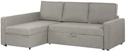 South Shore Live-It Cozy Interchangeable Sectional Sofa-Bed With Ottoman, Charcoal Gray -Best Furniture Store 319Q5KO5wzL. AC