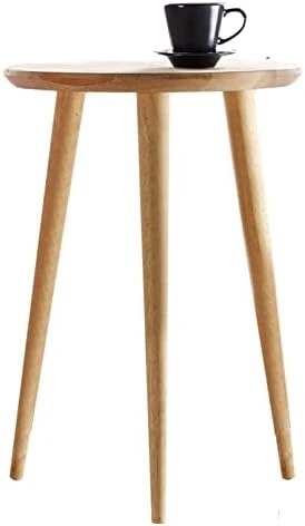 WoodShine Side Table Small Round Solid Wood Sofa Table End Tables Accent Nesting Coffee Table Natural(H:14.37inch) 7 WoodShine Side Table Small Round Solid Wood Sofa Table End Tables Accent Nesting Coffee Table Natural(H:14.37inch) - Image 7