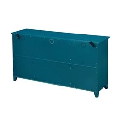 WTRAVEL Buffet Sideboard Kitchen Buffet Storage Cabinet, 2 Doors Storage Cabinet With Adjustable Shelves, Wood Console Table For Kitchen, Dining, Living Room, Teal Blue -Best Furniture Store 319W5clTjFL