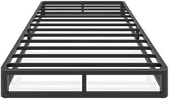 6 Inch Queen Bed Frame With Round Corner Edges, Low Profile Queen Metal Platform Bed Frame With Steel Slat Support, No Box Spring Needed/Easy Assembly/Noise Free Mattress Foundation -Best Furniture Store 319iDfoApAL. AC