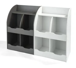 Badger Basket Four Bin Bookshelf-Charcoal Storage Cubby -Best Furniture Store 319sKxuoKNL