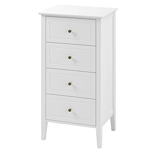 4 Drawer Dresser, Antique Wide Chest Of Drawers With Solid Frame, Closet Dresser Tall Storage Chest Cabinet Nightstand For Living Room, Bathroom, Entryway, White 1 4 Drawer Dresser, Antique Wide Chest Of Drawers With Solid Frame, Closet Dresser Tall Storage Chest Cabinet Nightstand For Living Room, Bathroom, Entryway, White