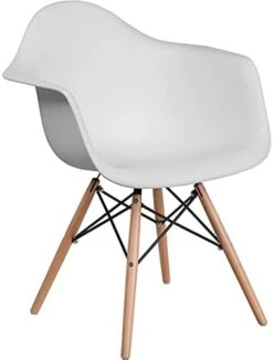 Flash Furniture Alonza Series Navy Plastic Chair With Wooden Legs -Best Furniture Store 31Ab3lyZxRS. AC