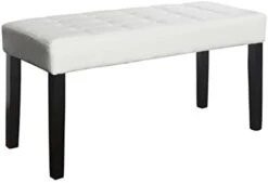 CorLiving California 24 Panel Bench In Black Leatherette, Black -Best Furniture Store 31Akrm2T39L. AC