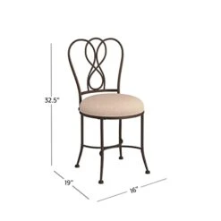 Furniture Hillsdale Christina Vanity Stool, Bronze