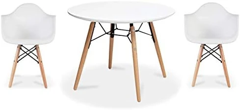 2xhome - Kids Size Plastic Toddler Armchairs With Natural Wooden Dowel Legs And White Round Table, Black (3 Piece Set) 15 2xhome - Kids Size Plastic Toddler Armchairs With Natural Wooden Dowel Legs And White Round Table, Black (3 Piece Set) - Image 15