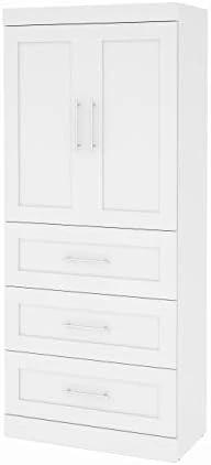 Pur Wardrobe With 3 Drawers In White, 36W 3 Pur Wardrobe With 3 Drawers In White, 36W - Image 3