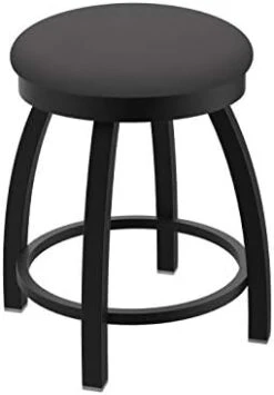 Misha Swivel Vanity Stool, 18" Seat Height, Black Vinyl -Best Furniture Store 31BC36qNbxL. AC