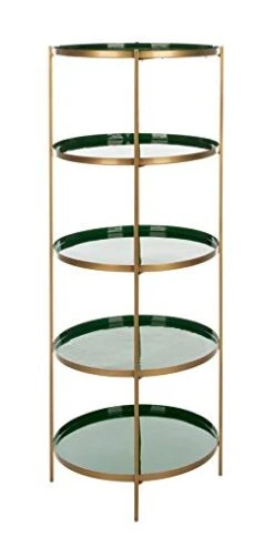 Safavieh Home Tia Contemporary Hunter Green And Brass Round 5-tier Etagere 11 Safavieh Home Tia Contemporary Hunter Green And Brass Round 5-tier Etagere -Best Furniture Store 31BGsihnshL