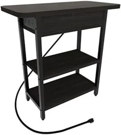 HOUIT End Table With Charging Station, Narrow Flip Top Side Table With USB Ports And Outlets, Nightstand With Storage For Small Spaces, Bedside Tables For Living Room, Bedroom -Best Furniture Store 31BcRqmEcIL. AC