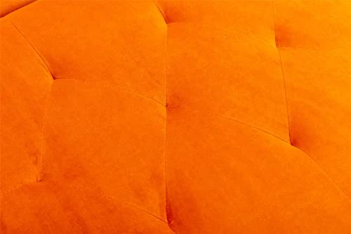 PHOYAL Velvet Chaise Lounges, Modern Tufted 2 In 1 Chaise Lounge Chair Indoor, Upholstered Sofa Recliner Lounge Chair With 3 Adjustable Angles,Convertible Sleeper Chair For Living Room Bedroom(Orange) 5 PHOYAL Velvet Chaise Lounges, Modern Tufted 2 In 1 Chaise Lounge Chair Indoor, Upholstered Sofa Recliner Lounge Chair With 3 Adjustable Angles,Convertible Sleeper Chair For Living Room Bedroom(Orange) - Image 5
