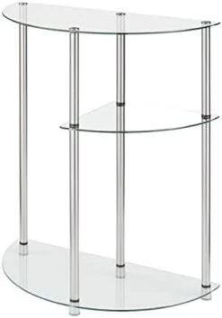 Convenience Concepts Designs2Go Classic Glass 3 Tier End Table, Glass -Best Furniture Store 31BnOZCnseL. AC