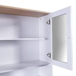 TURRIDU Pantry Storage Cabinet, 70.9" Freestanding Tall Storage Cabinet With Glass Doors, A Large Drawer And Adjustable Shelves, Multifunctional Buffet Sideboard For Living Room Dining Room, White 11 TURRIDU Pantry Storage Cabinet, 70.9" Freestanding Tall Storage Cabinet With Glass Doors, A Large Drawer And Adjustable Shelves, Multifunctional Buffet Sideboard For Living Room Dining Room, White -Best Furniture Store 31BoXTG5NrL