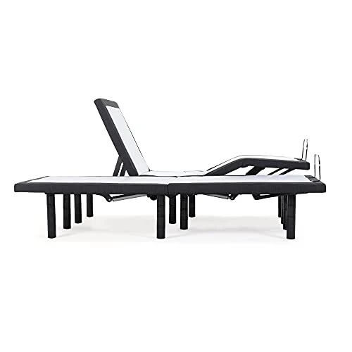 E4 Cal King Split Adjustable Bed Base Frame With Wireless Remote, Massage Motors, Anti-Snore, Zero Gravity, Dual USB Charging Station, Under-Bed Light, And 10 Year Warranty 3 E4 Cal King Split Adjustable Bed Base Frame With Wireless Remote, Massage Motors, Anti-Snore, Zero Gravity, Dual USB Charging Station, Under-Bed Light, And 10 Year Warranty - Image 3