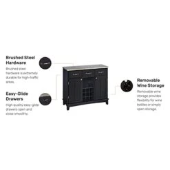 Homestyles Server Sideboards-buffets-credenzas, Black -Best Furniture Store 31Ce5spGDuL