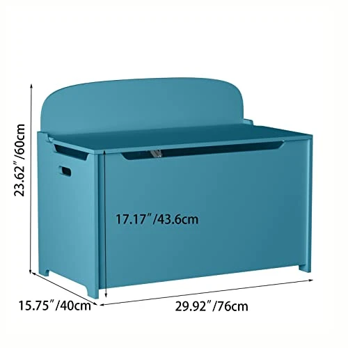 FRITHJILL Storage Chest, Cute Box Organizer With Safety Hinge, Play Room Nursery Organizer Storage Bench, Supports 120 Lb 4 FRITHJILL Storage Chest, Cute Box Organizer With Safety Hinge, Play Room Nursery Organizer Storage Bench, Supports 120 Lb - Image 4