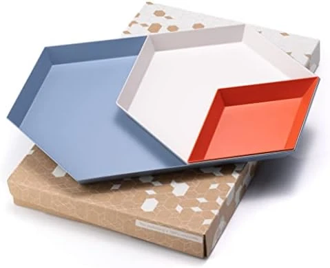 LINE+ARC ModTrays (Joshua Tree) Metal Stacking Decorative Trays For Coffee Table, Nesting, Geometric, Modern, Catchall For Vanity, Jewelry, Ottoman, Housewarming 11 LINE+ARC ModTrays (Joshua Tree) Metal Stacking Decorative Trays For Coffee Table, Nesting, Geometric, Modern, Catchall For Vanity, Jewelry, Ottoman, Housewarming - Image 11