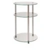 Convenience Concepts Designs2Go Classic Glass 3 Tier Round Table, Glass