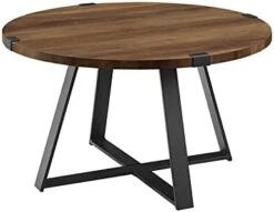 Walker Edison Anastiasia Urban Industrial Metal Wrap Entry Table, 46 Inch, Dark Walnut -Best Furniture Store 31DpPvJRxeL. AC